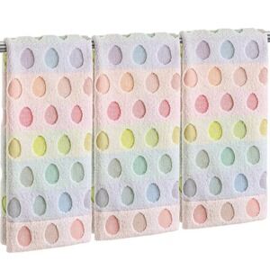 3 PCS Easter Hand Towel Bathroom‎ Bunny Egg Rabbit 100% Cotton 13.4x30 Inch